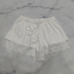 ASOS White Lace Trim Comfort Shorts Size 2